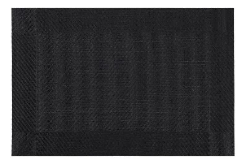 PACK DE 6 MANTELES INDIVIDUALES DE PVC RECTANGULARES NEGROS - 2
