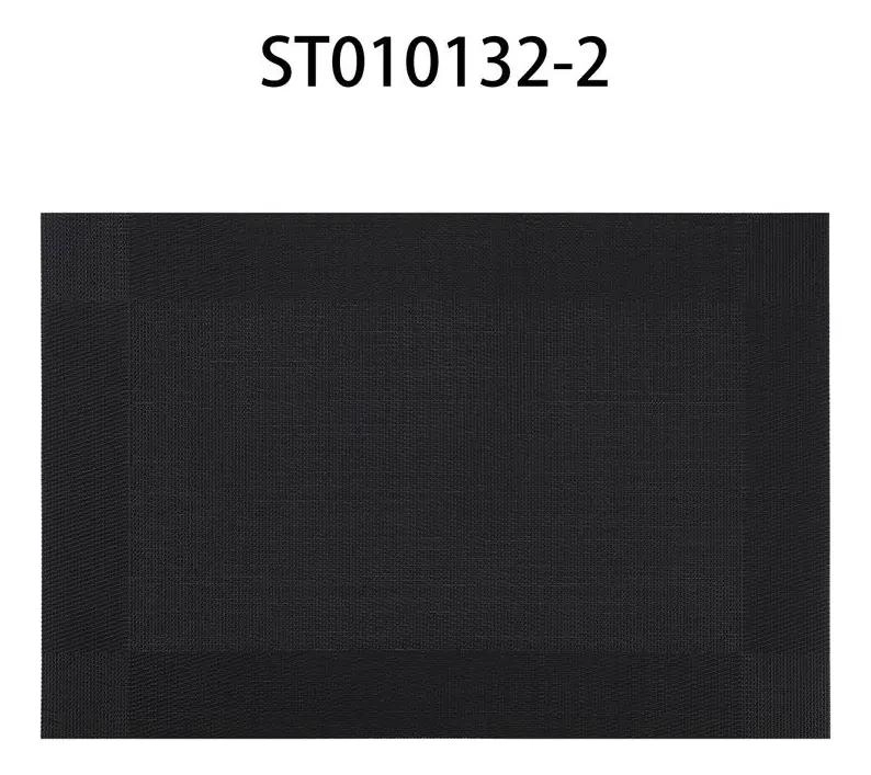 PACK DE 6 MANTELES INDIVIDUALES DE PVC RECTANGULARES NEGROS - 3