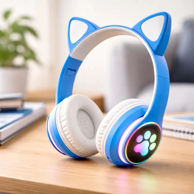 AUDIFONOS INALAMBRICOS CAT EARS CON ILUMINACION LED RGB - 1