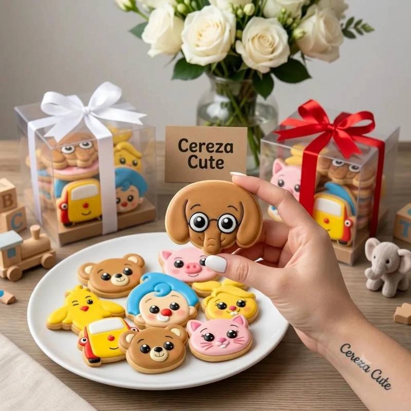 SET DE CORTADORES Y SELLO PARA GALLETAS CON DISEÑOS INFANTILES VARIADOS - 2