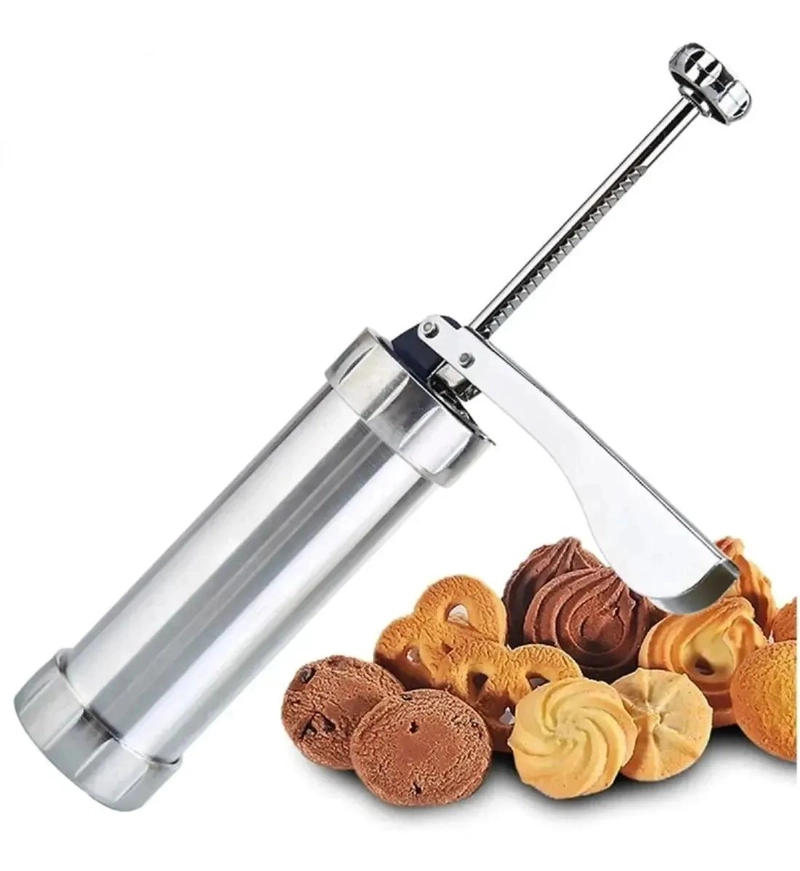 MAQUINA PARA PREPARAR GALLETAS Y RELLENAR CHURROS CON ACCESORIOS INCLUIDOS - 4