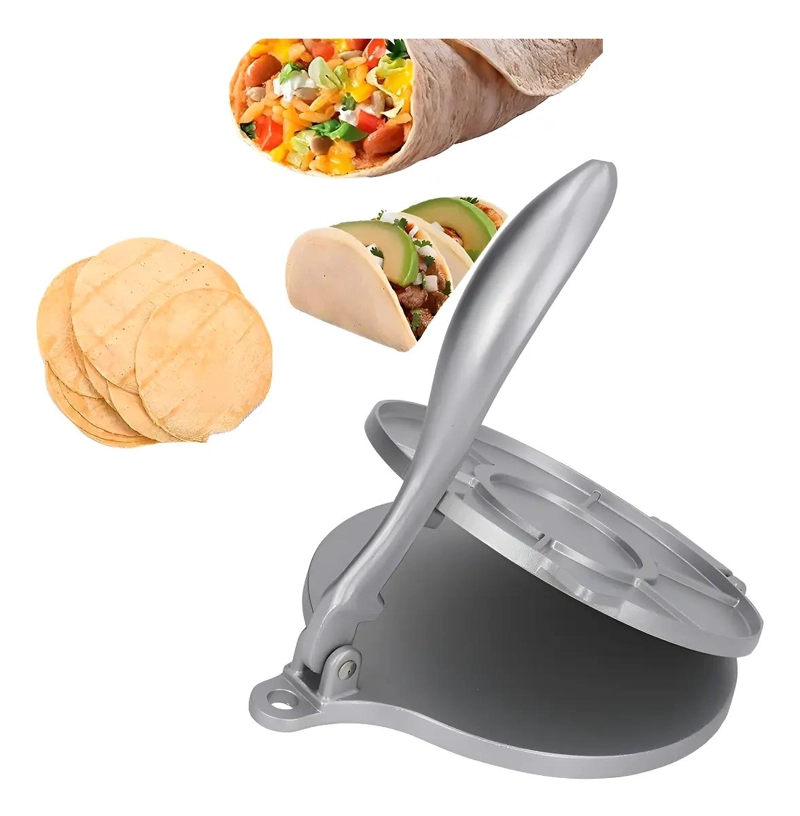 PRENSA DE TORTILLAS DE ALUMINIO PARA PREPARAR TORTILLAS CASERAS - 10