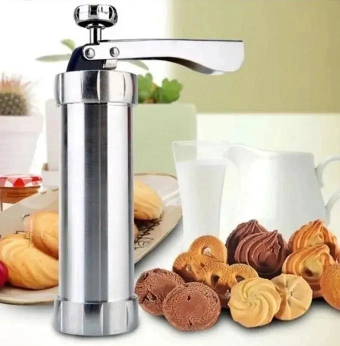 MAQUINA PARA HACER GALLETAS CON BOQUILLAS Y FORMAS DE ALUMINIO RESISTENTE - 6