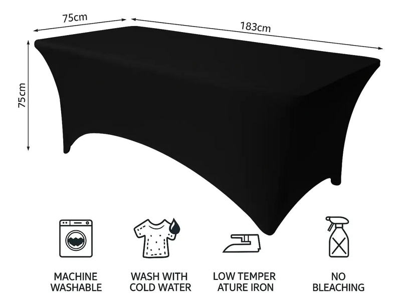 MANTEL SPANDEX RECTANGULAR PARA MESA PLEGABLE 183X76 CM - 8
