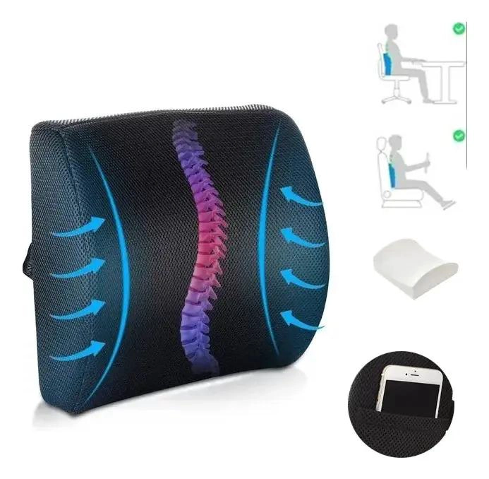 COJIN ERGONOMICO SOPORTE LUMBAR PARA SILLAS Y AUTOS - 1