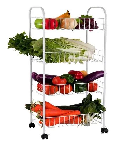 CARRITO ORGANIZADOR FRUTAL CON 4 ESTANTES Y RUEDAS - 1