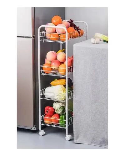 CARRITO ORGANIZADOR FRUTAL CON 4 ESTANTES Y RUEDAS - 5