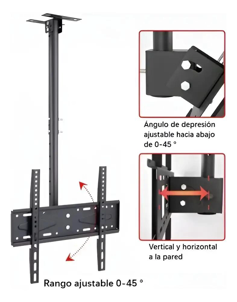 SOPORTE DE TECHO AJUSTABLE PARA PANTALLAS DE 26 A 60 PULGADAS - 3