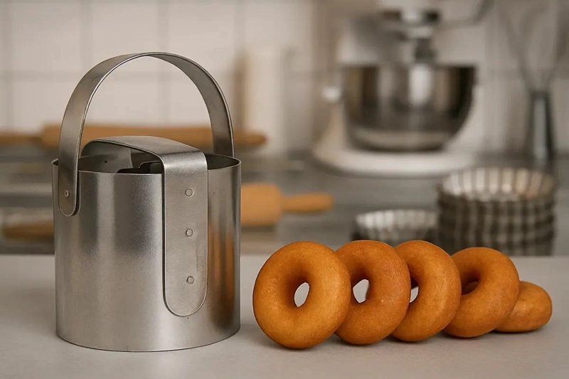 CORTADOR DE DONAS Y ROSCAS DE ACERO INOXIDABLE DE 5 CM DIAMETRO - 3