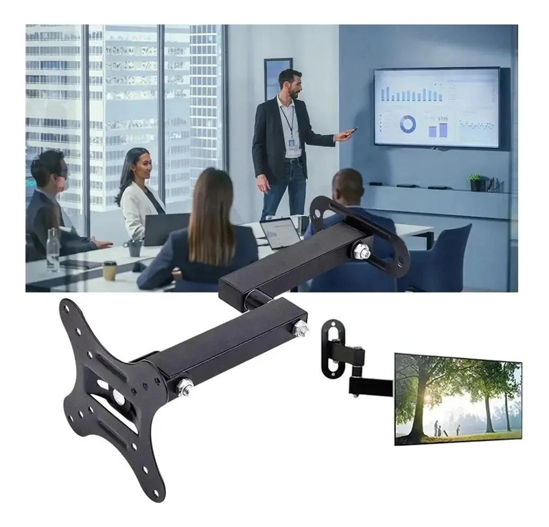 SOPORTE MOVIL PARA TV Y MONITOR DE 10 A 32 PULGADAS EN COLOR NEGRO - 3