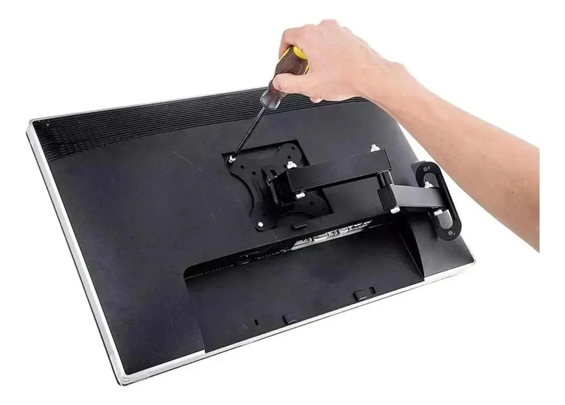 SOPORTE MOVIL PARA TV Y MONITOR DE 10 A 32 PULGADAS EN COLOR NEGRO - 7