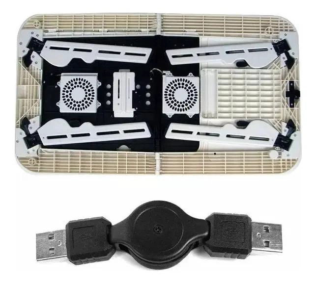 MESA PORTATIL PLEGABLE CON VENTILADORES Y USB PARA NOTEBOOK - 2