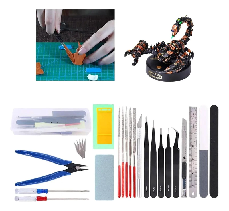 KIT DE MAQUETAS 26 PIEZAS CON HERRAMIENTAS - 1