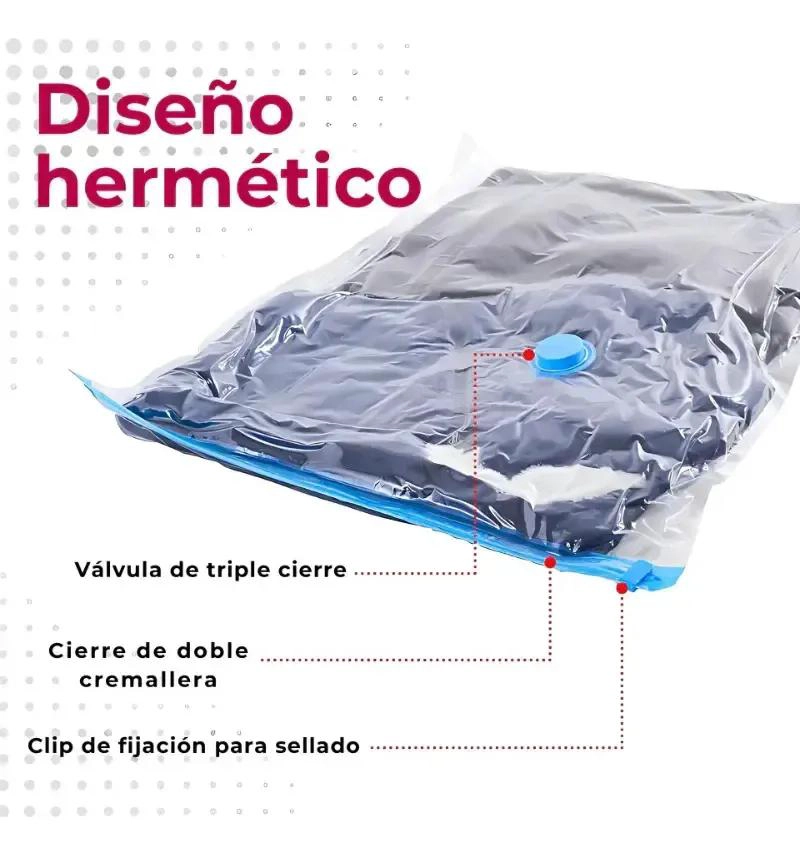 PACK DE 8 BOLSAS AL VACIO PARA ALMACENAMIENTO EFICIENTE - 3