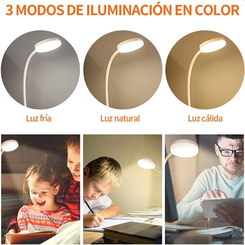 LAMPARA DE ESCRITORIO LED PORTATIL CON LUZ NATURAL Y USB - 2