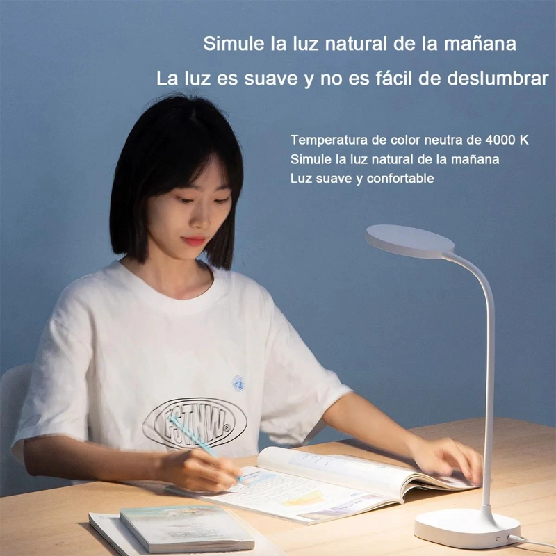 LAMPARA DE ESCRITORIO LED PORTATIL CON LUZ NATURAL Y USB - 6