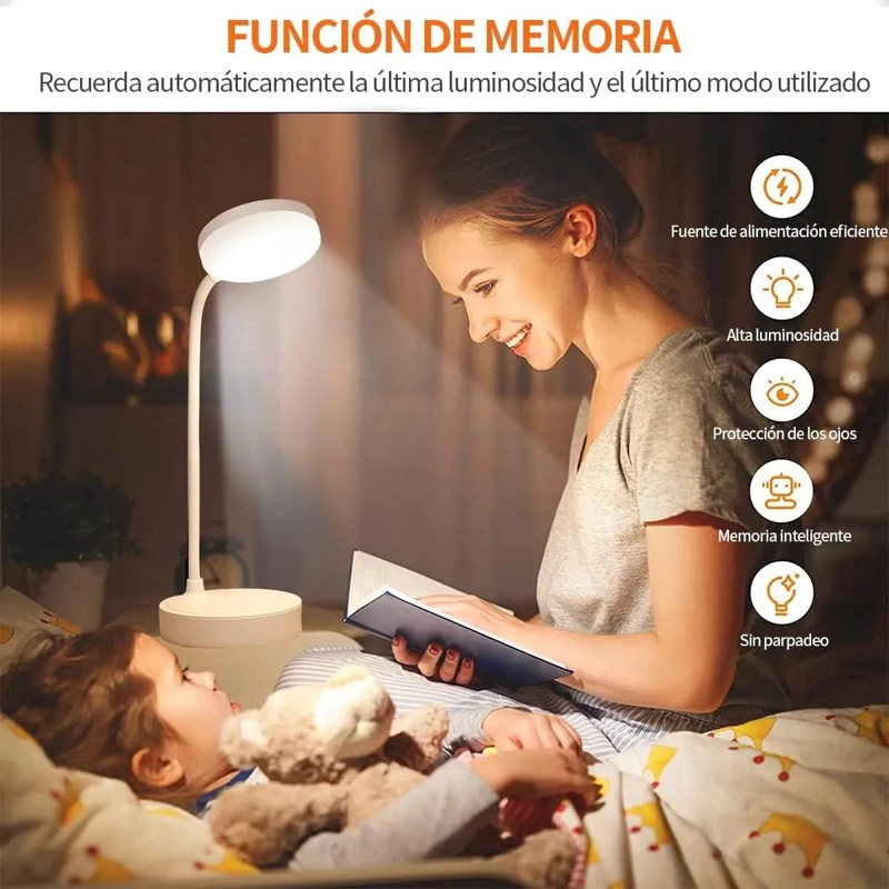 LAMPARA DE ESCRITORIO LED PORTATIL CON LUZ NATURAL Y USB - 9