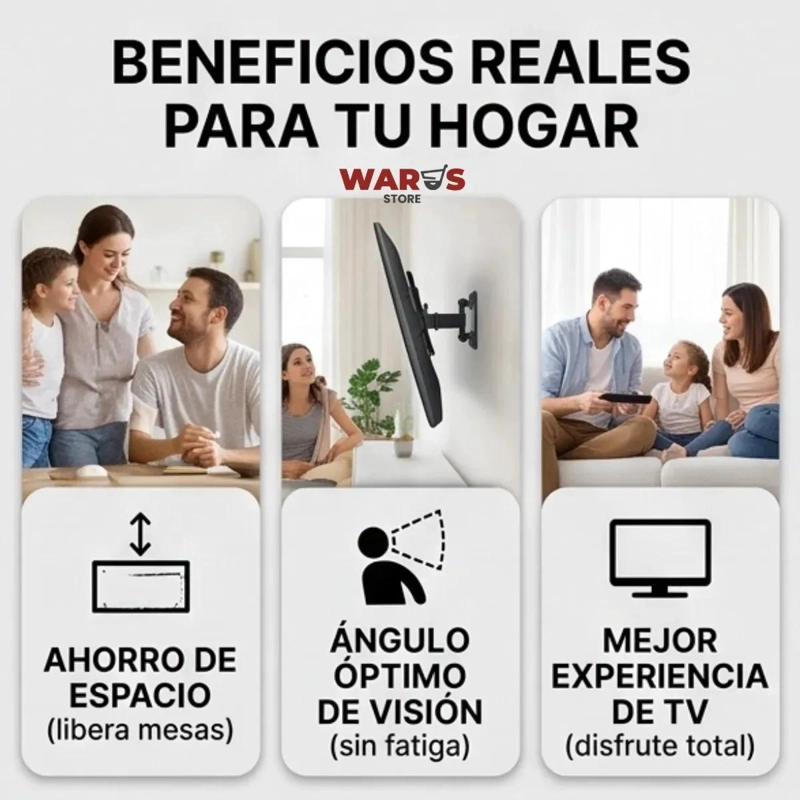SOPORTE DE PARED ARTICULADO PARA TELEVISORES DE 14 A 55 PULGADAS - 2