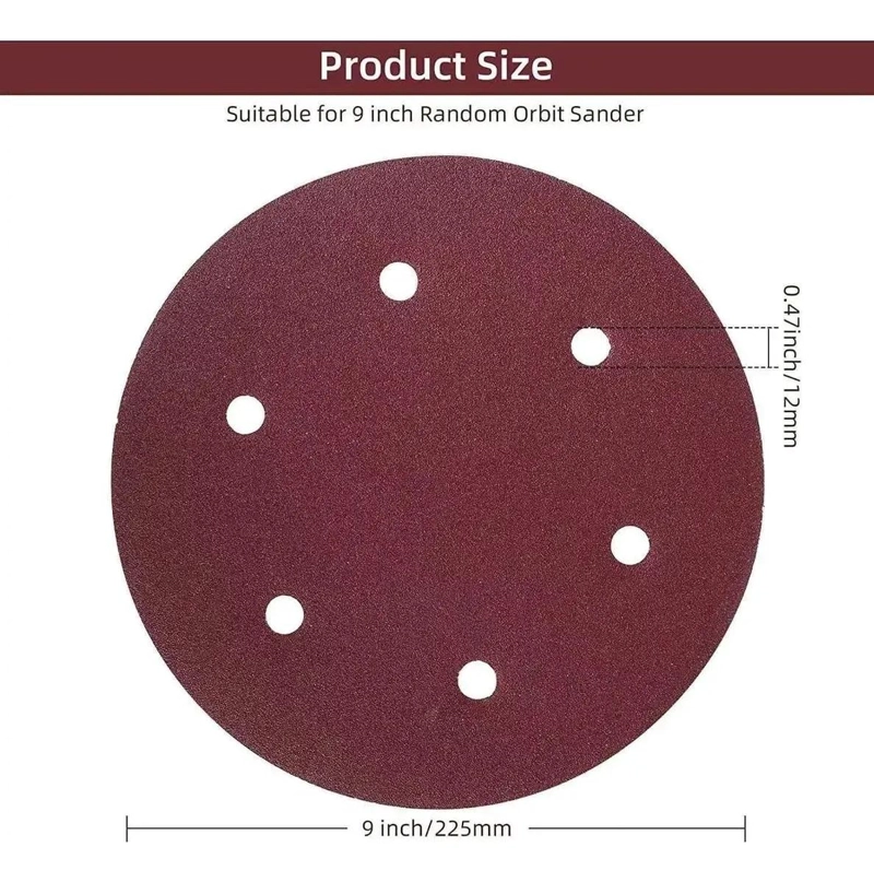 DISCO LIJA VELCRO 225MM GRANO 120 PACK 10 UNIDADES - 2