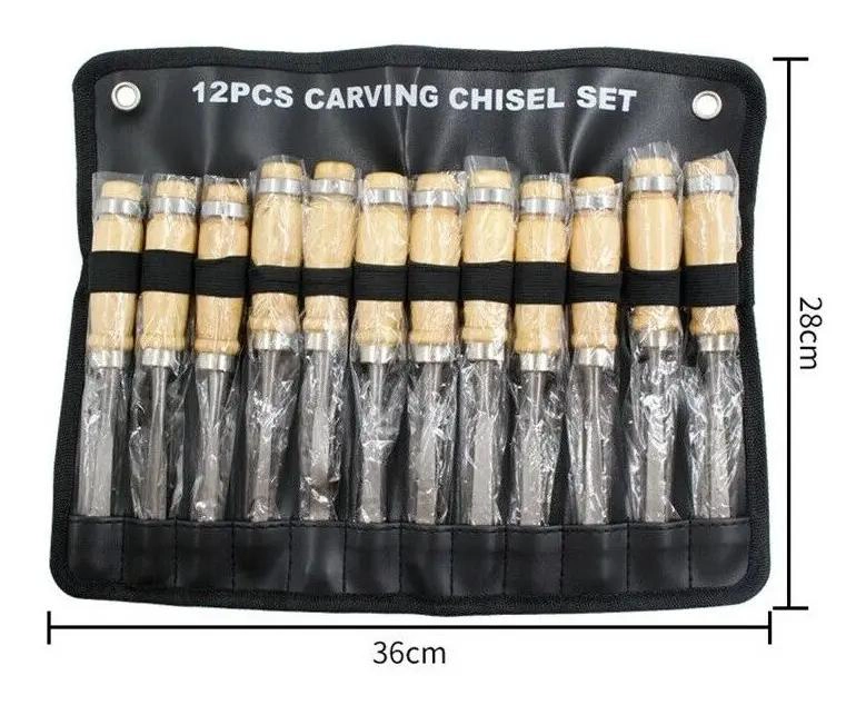PACK DE 12 CINCELES PARA TALLAR MADERA - 2