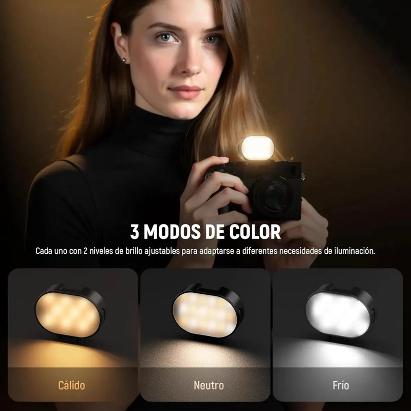 MINI LUZ LED MAGNE TICA PARA CAMARAS Y SMARTPHONES - 2