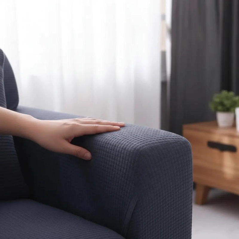 FUNDA PROTECTORA PARA SOFA DE 2 CUERPOS CON ESTILO - 5