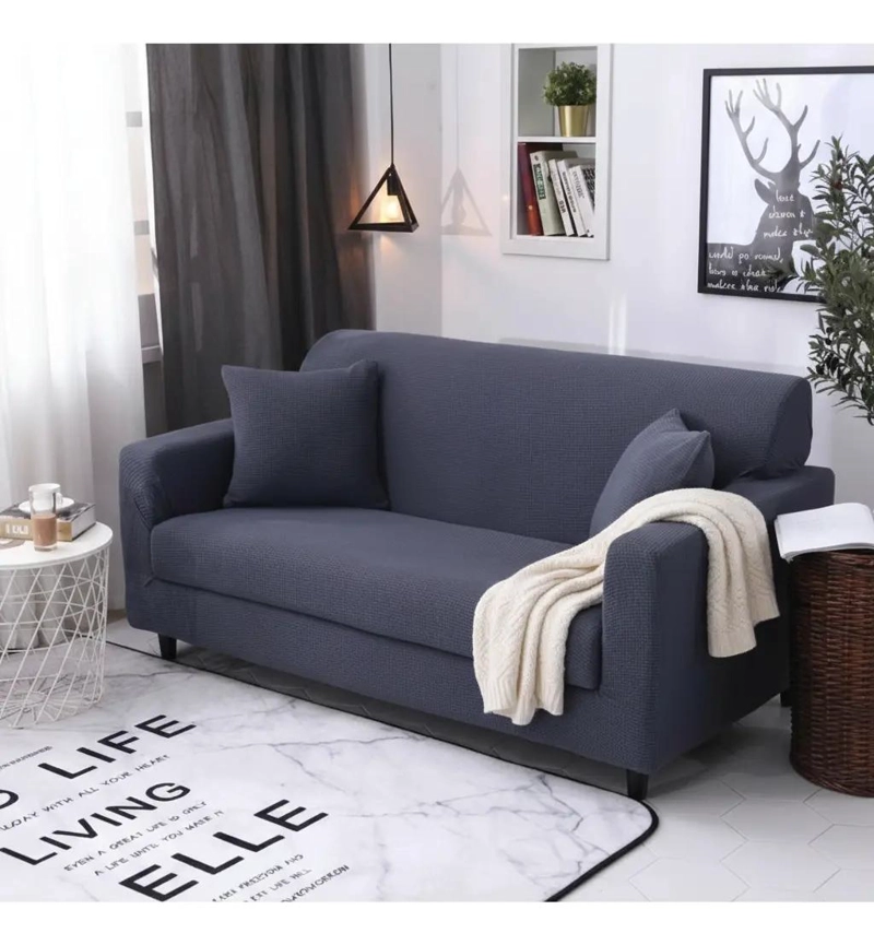 FUNDA PROTECTORA PARA SOFA DE 2 CUERPOS CON ESTILO - 7