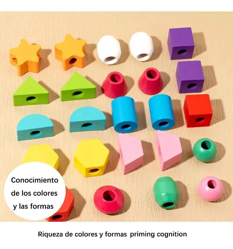 JUGUETE APILABLE DE MADERA PARA DESARROLLO INFANTIL - 4