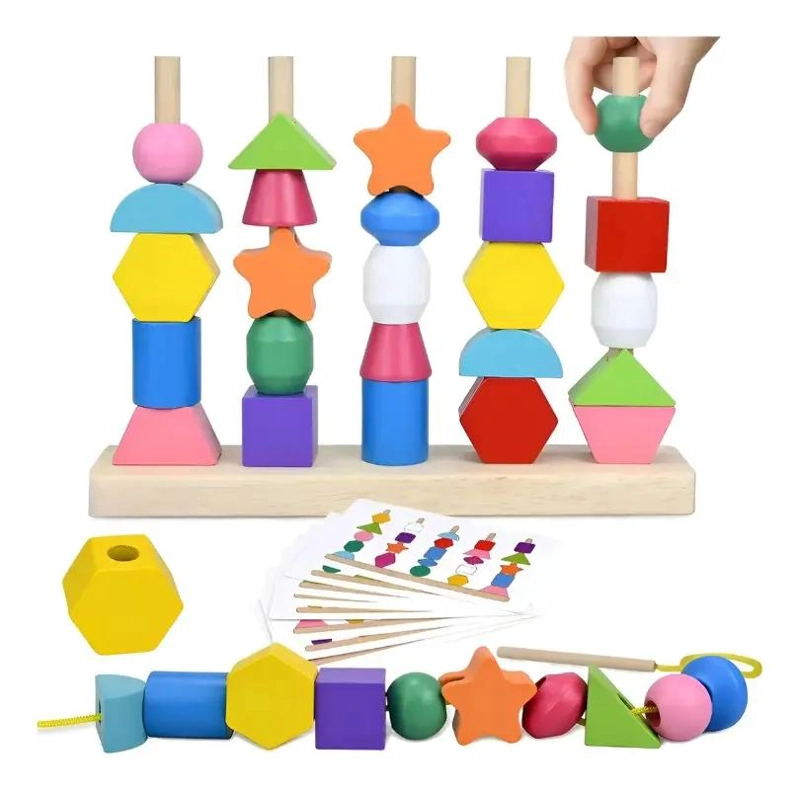JUGUETE APILABLE DE MADERA PARA DESARROLLO INFANTIL - 5