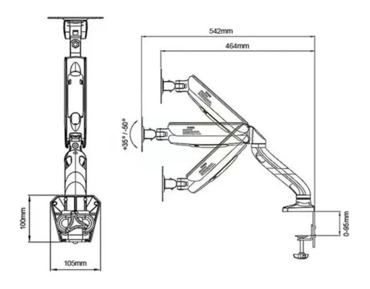 SOPORTE DE MESA PARA TV Y MONITOR DE 17 A 32 PULGADAS - 3