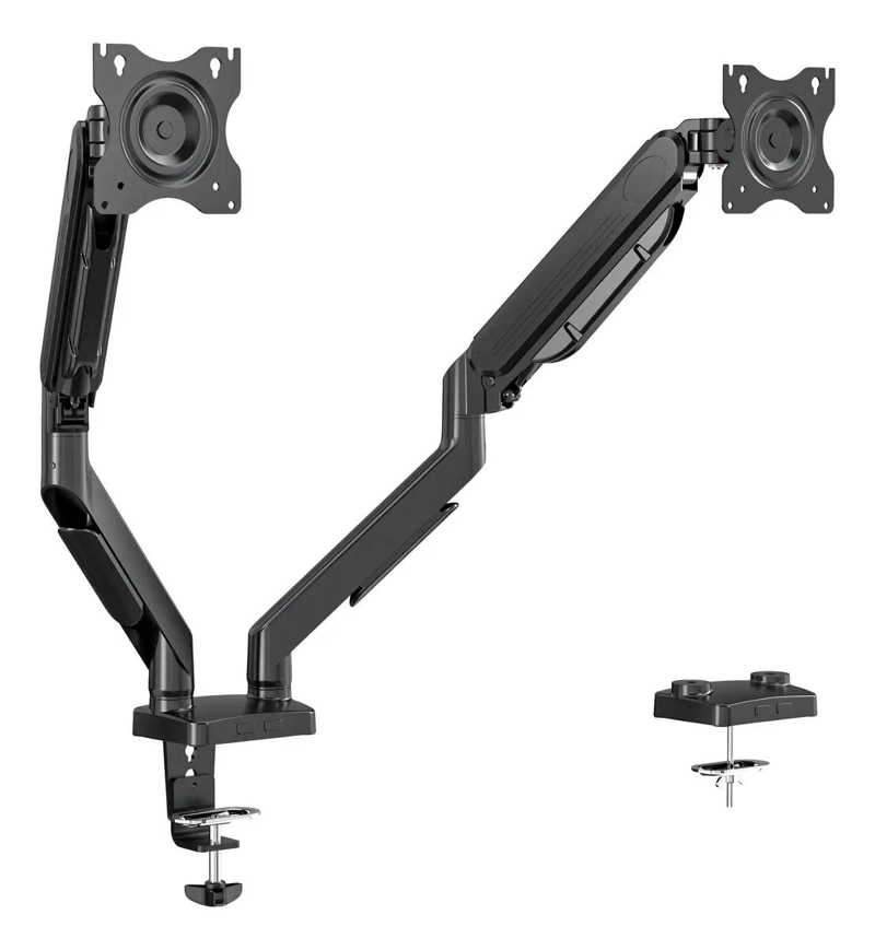 SOPORTE DE MESA DOBLE PARA MONITORES CON BRAZOS AJUSTABLES - 2