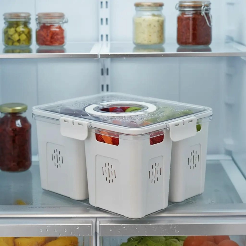 CONTENEDOR RECTANGULAR PARA REFRIGERADOR CON TAPA HERME TICA - 1