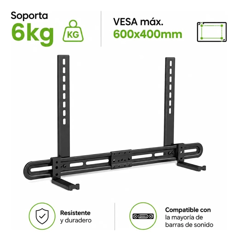 SOPORTE UNIVERSAL AJUSTABLE PARA BARRA DE SONIDO EN TELEVISORES - 2
