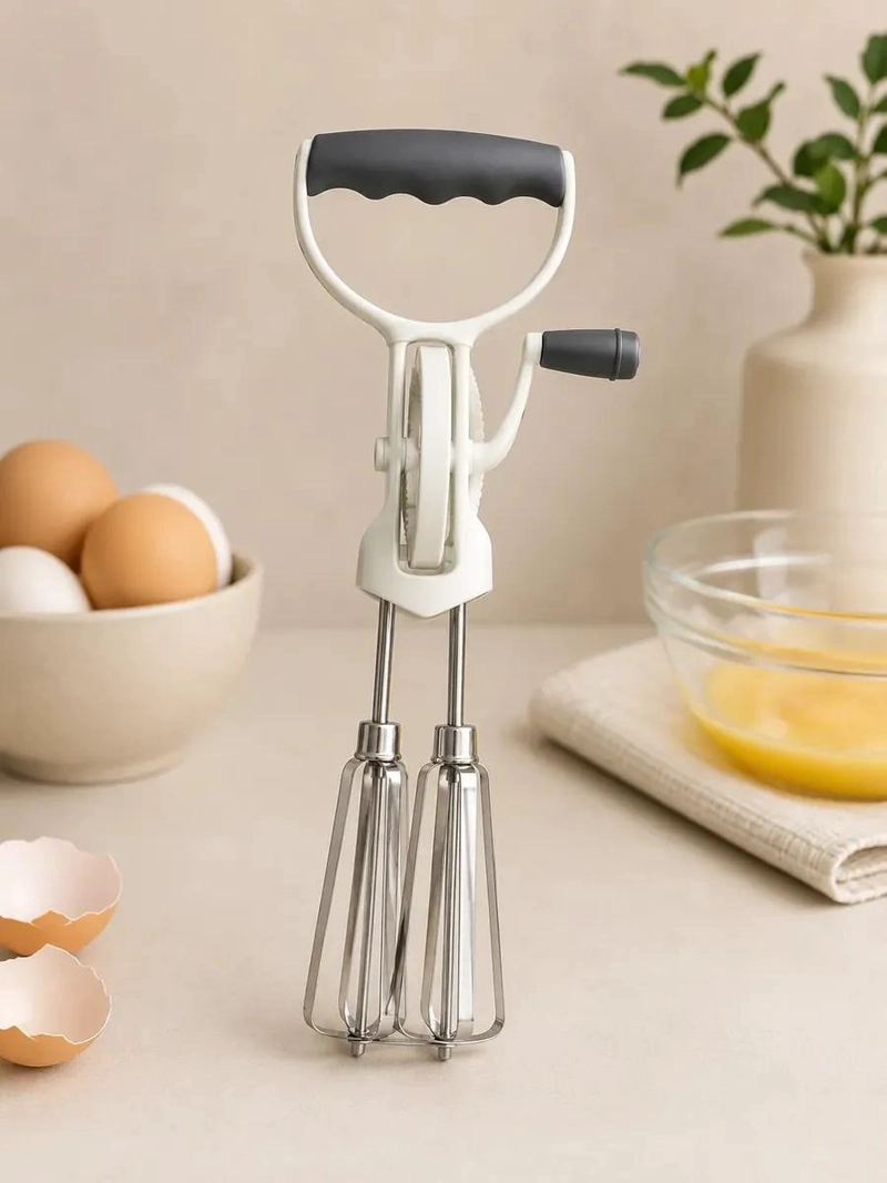 BATIDOR MANUAL PARA MEZCLAR INGREDIENTES EN COCINA Y REPOSTERIA - 1