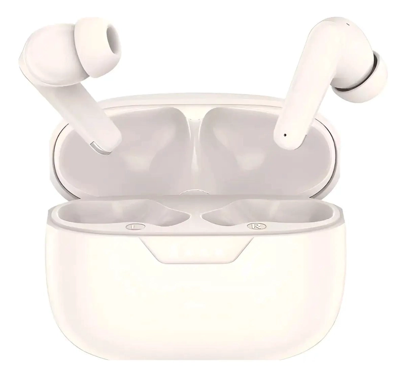AUDIFONOS INALAMBRICOS BLUETOOTH IN-EAR BEIGE CON MICROFONO - 1