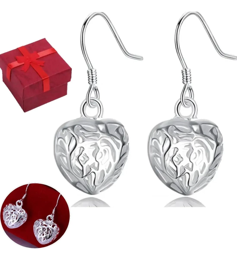 AROS DE PLATA 925 CON ZIRCONIA CUBICA PARA MUJER - 1