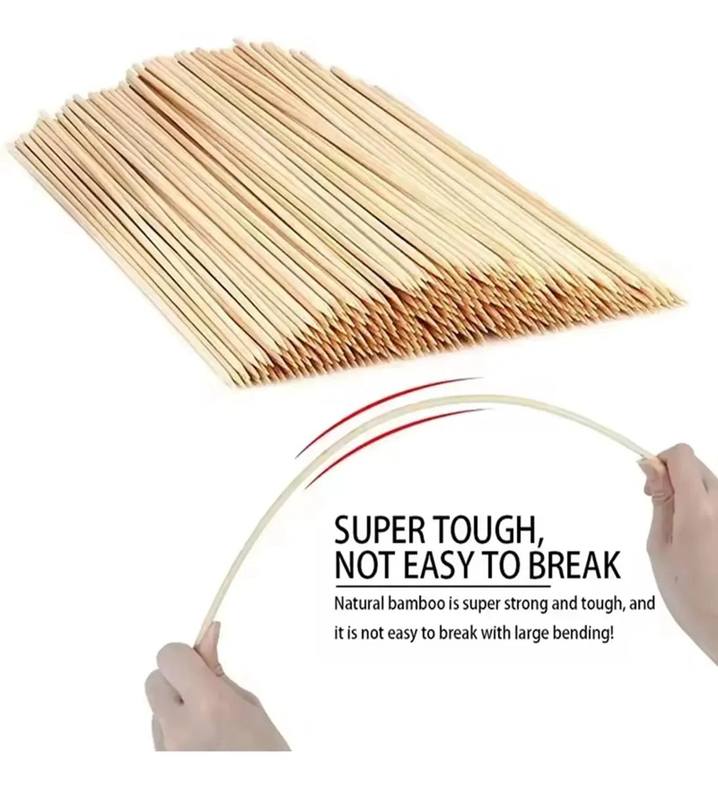 PALOS PARA BROCHETAS GRUESOS DE 45 CM Y 3 MM DE DIAMETRO PAQUETE 300 UNIDADES - 4
