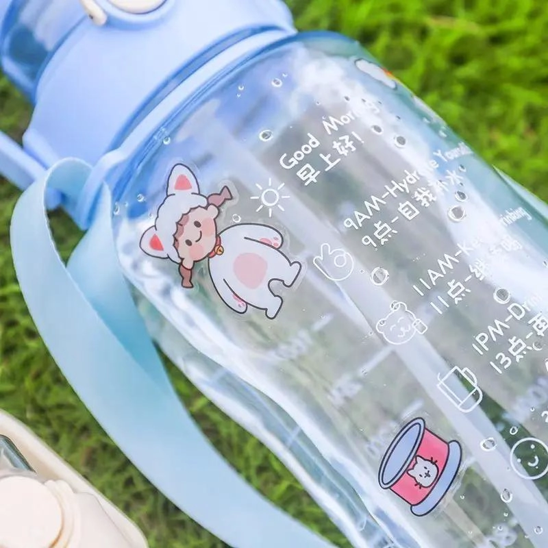 BOTELLA DE AGUA MOTIVACIONAL DE 2 LITROS CON MEDIDOR - 2