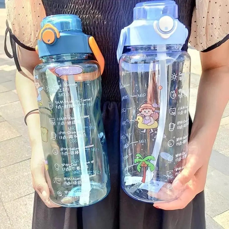 BOTELLA DE AGUA MOTIVACIONAL DE 2 LITROS CON MEDIDOR - 3