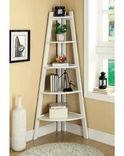 ORGANIZADOR ESQUINERO DE BAÑO CON 5 ESTANTES EN COLOR BLANCO - 1