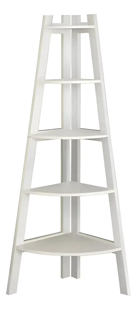 ORGANIZADOR ESQUINERO DE BAÑO CON 5 ESTANTES EN COLOR BLANCO - 2