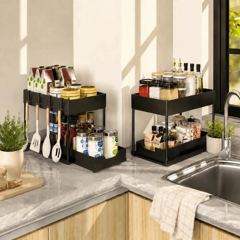 ORGANIZADOR MULTIFUNCIONAL DE 2 NIVELES PARA BAÑO Y COCINA - 5