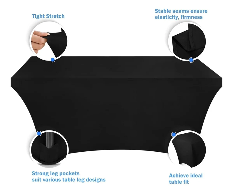 MANTEL ELASTICO DE POLIE STER PARA MESA PLEGABLE 1.80 M - 4