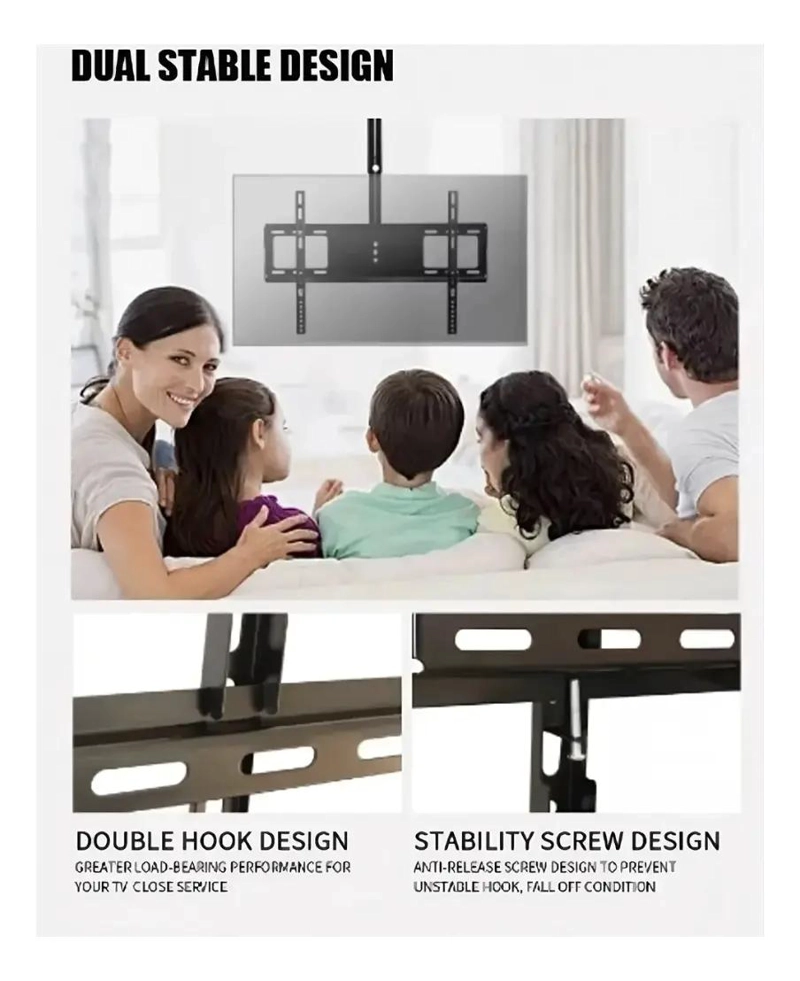 SOPORTE DE TECHO Y PARED PARA TV DE 26 A 55 PULGADAS - 8