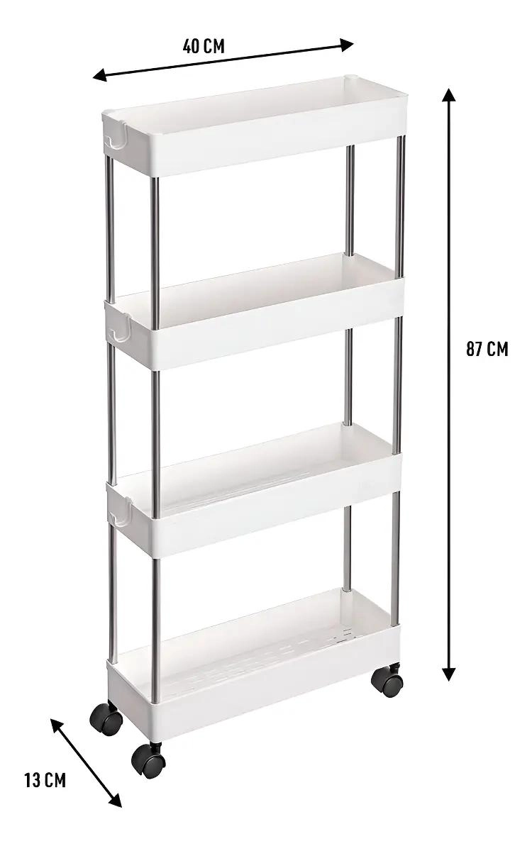 CARRITO ORGANIZADOR MULTIUSO CON RUEDAS Y 4 NIVELES - 2