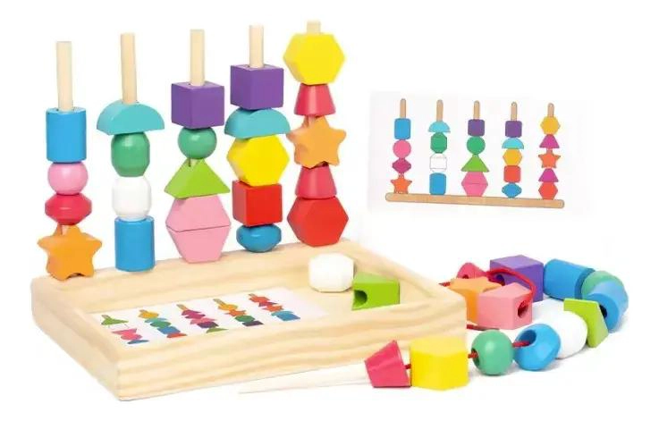 JUGUETE APILABLE DE MADERA PARA DESARROLLO INFANTIL - 2