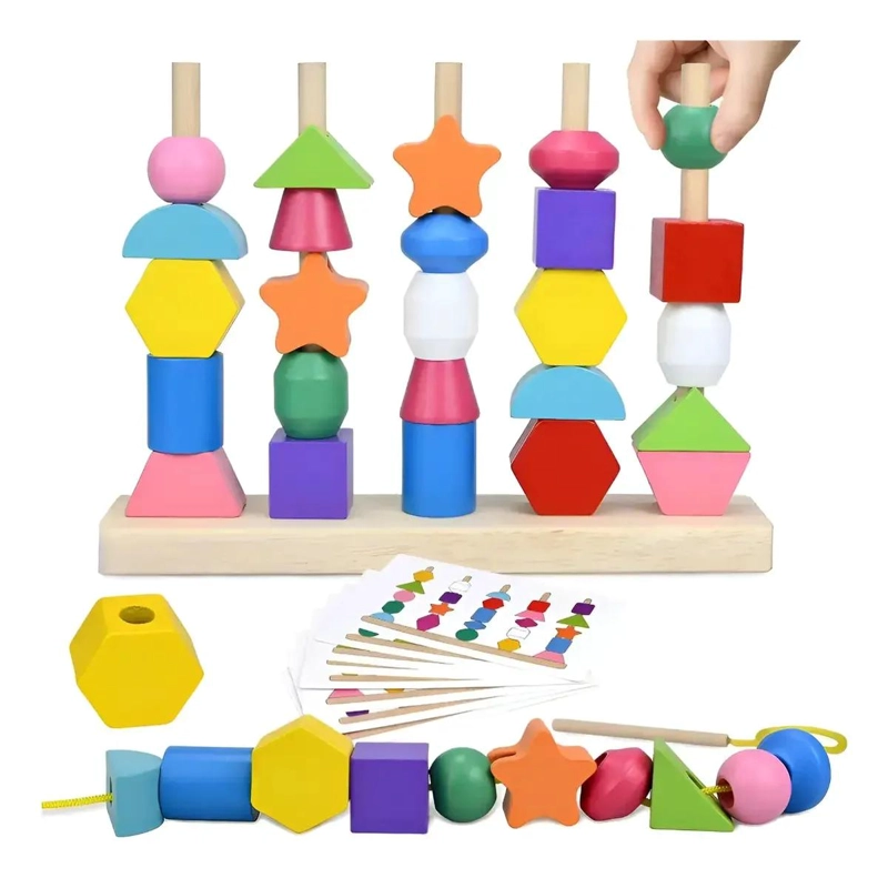 JUGUETE APILABLE DE MADERA PARA DESARROLLO INFANTIL - 5