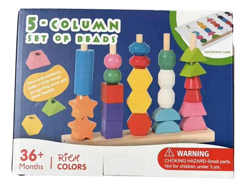 JUGUETE APILABLE DE MADERA PARA DESARROLLO INFANTIL - 6