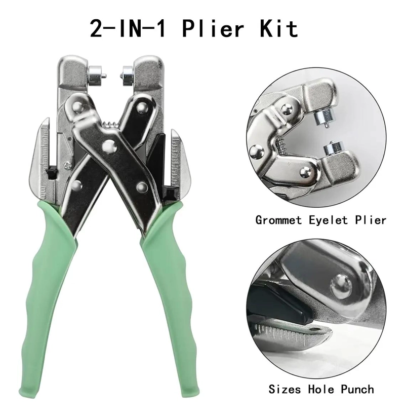 KIT DE REMACHADORA Y PERFORADORA CON 160 OJETILLOS DE COLORES - 4