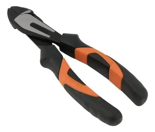 TIJERA DE CORTE LATERAL 18 CM NARANJA Y NEGRO - 2